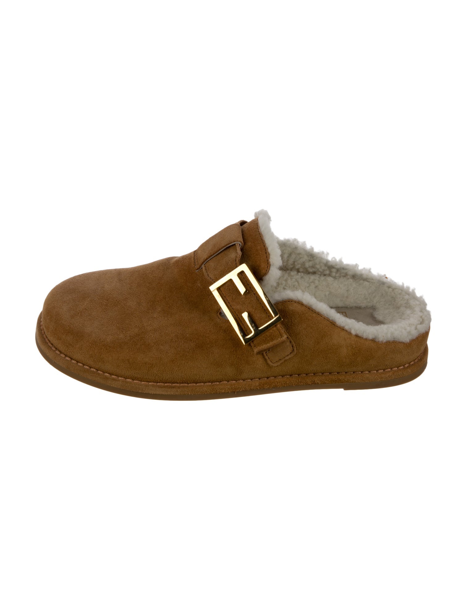 Fendi Suede Colorblock Pattern Mules