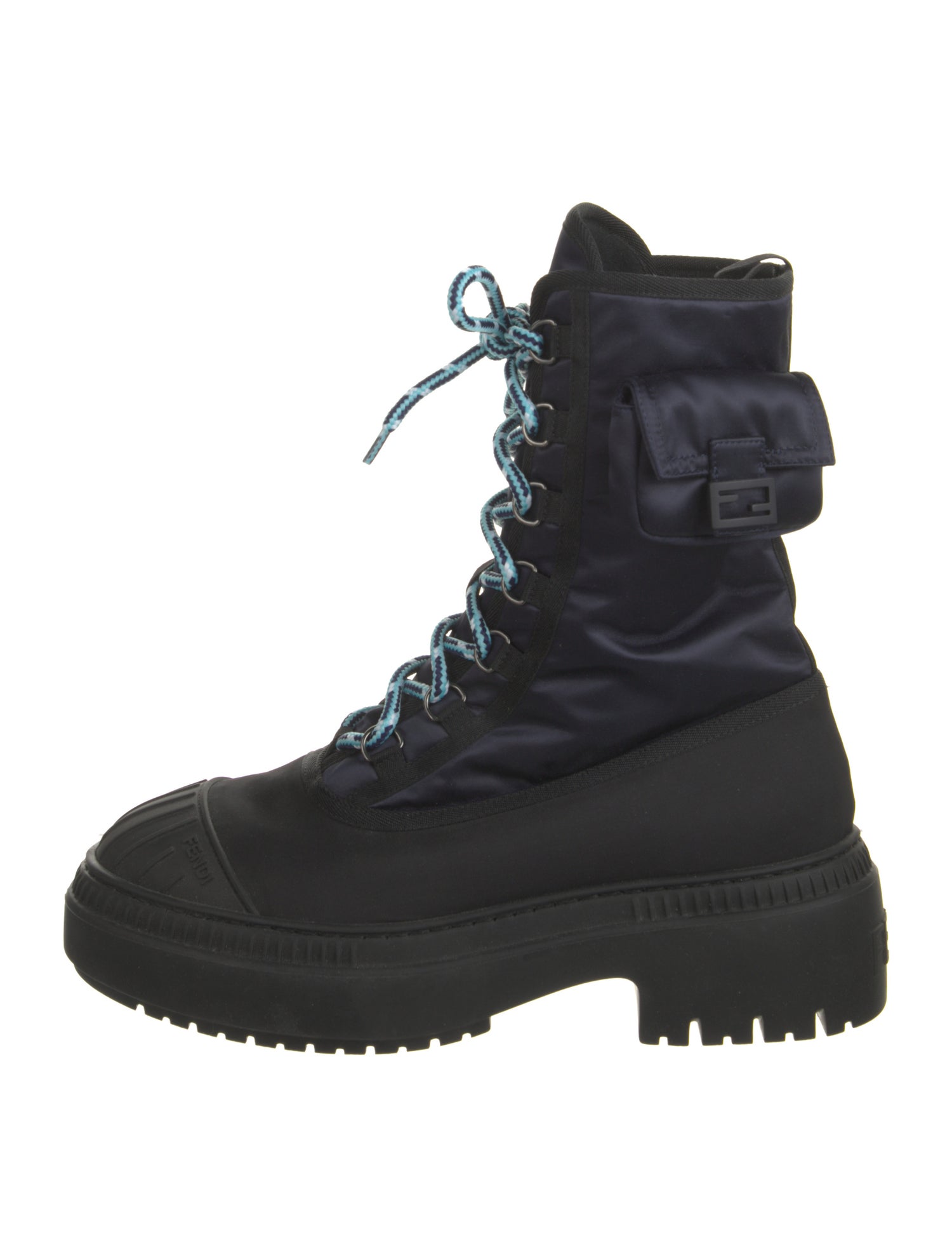 Fendi Nylon Combat Boots
