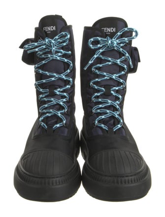 Fendi Nylon Combat Boots