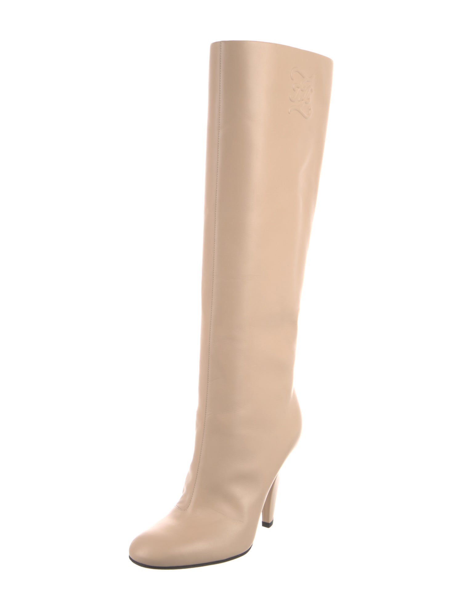 Fendi Karligraphy Accent Leather Boots