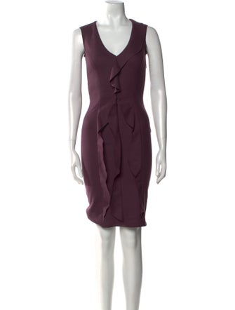 Fendi Virgin Wool Knee-Length Dress