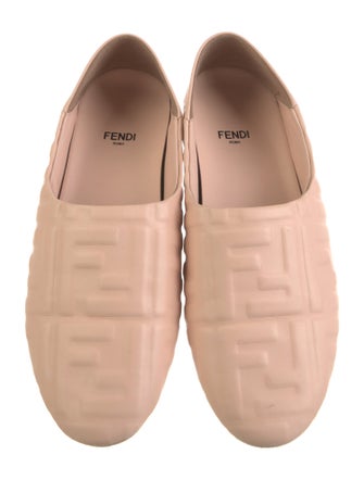 Fendi Zucca FF Logo Leather Flats