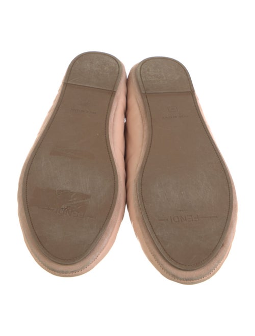 Fendi Zucca FF Logo Leather Flats