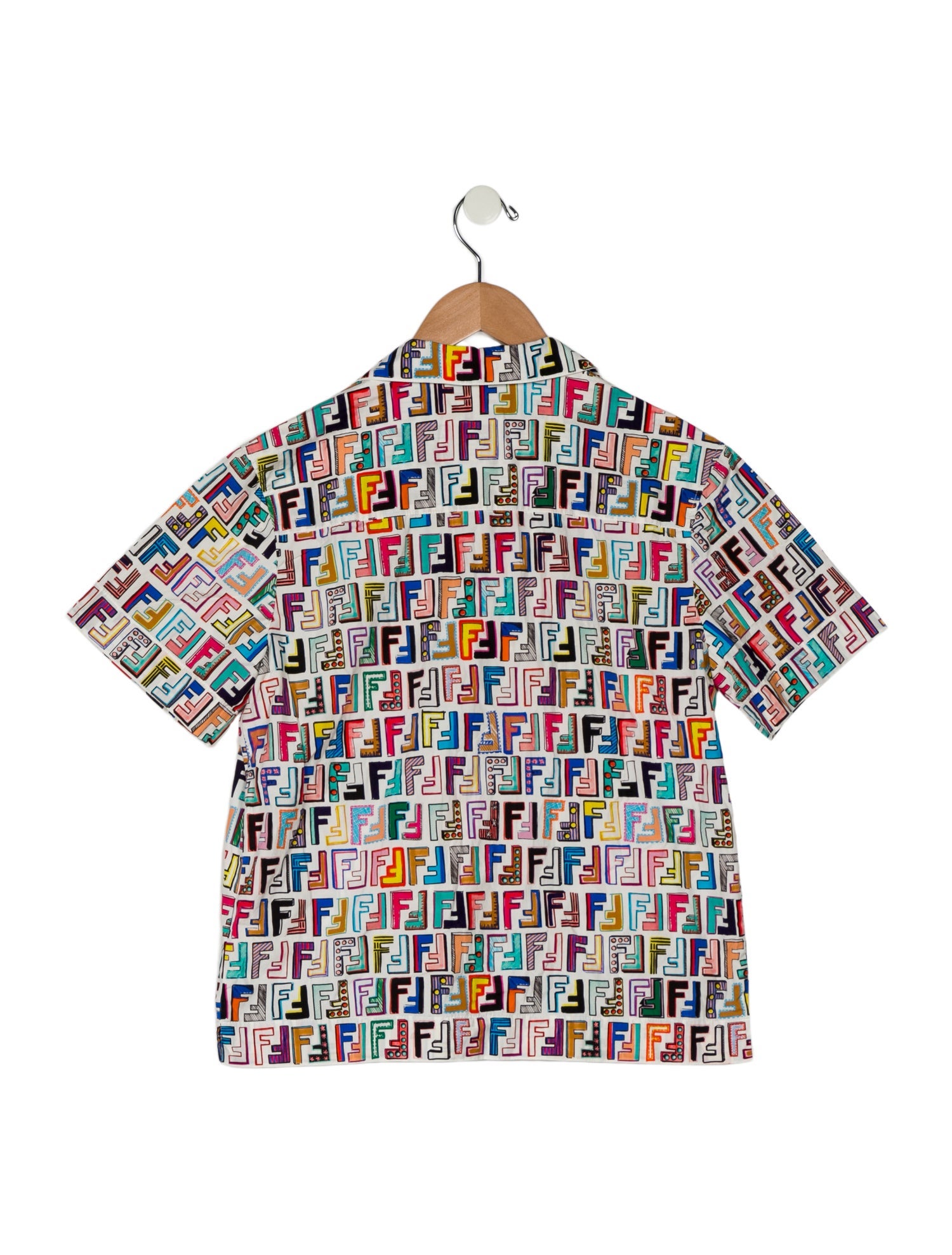 Fendi Boys' Pattern Print Button-Up Shirt