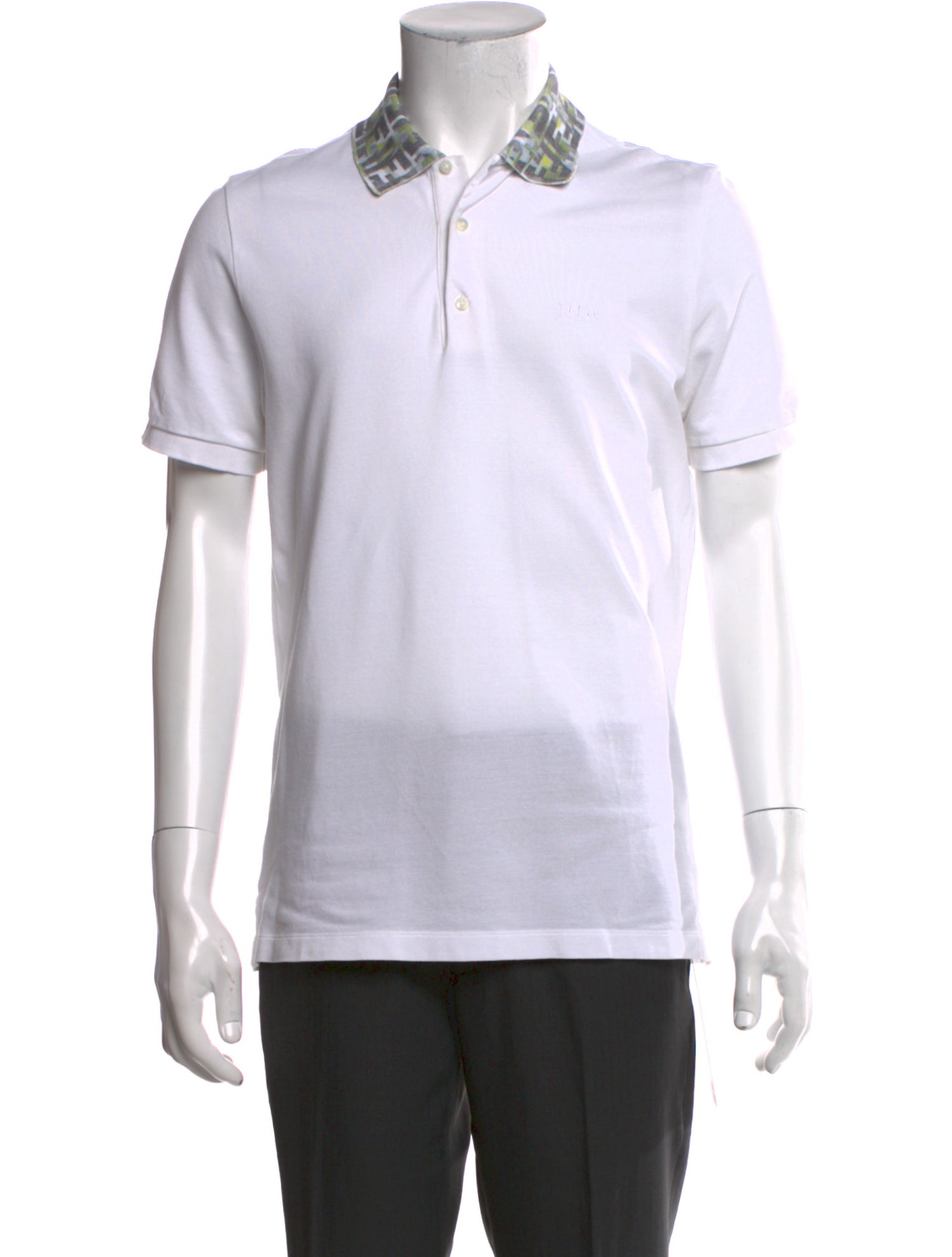 Fendi Zucca FF Logo Graphic Print Polo Shirt