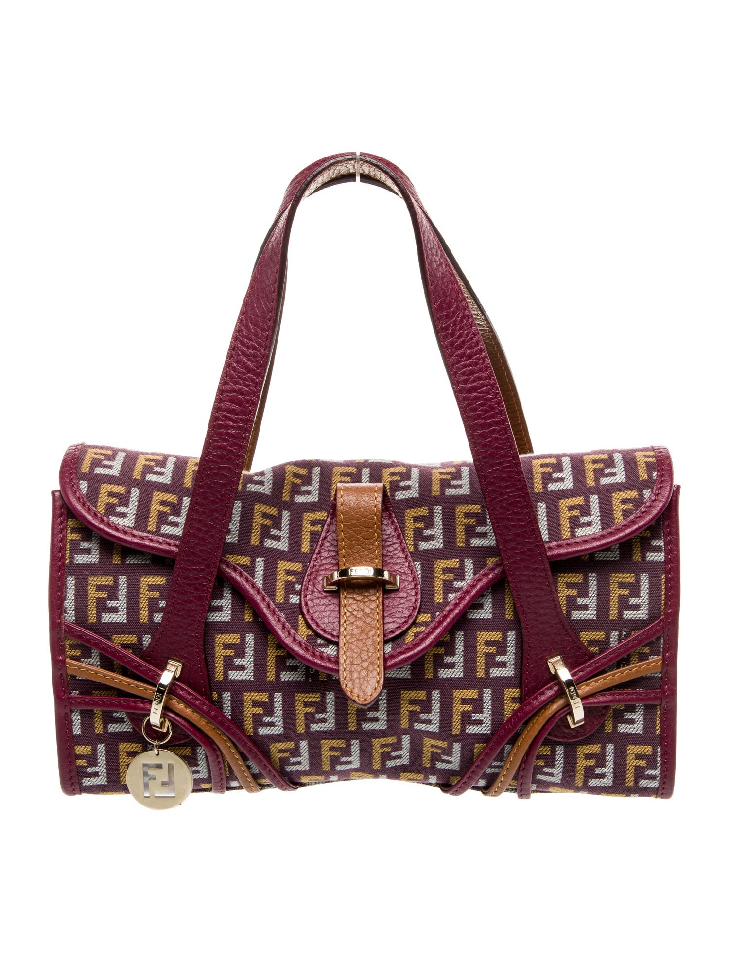 Fendi Zucchino FF Shoulder Bag Vintage