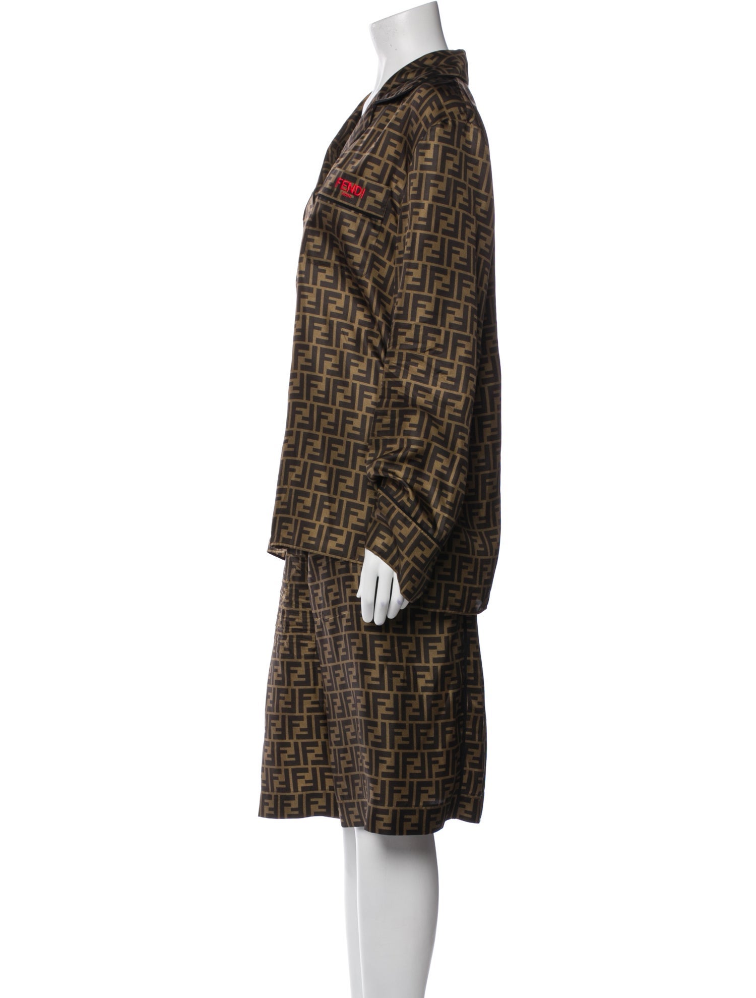 Fendi Silk Printed Short Set