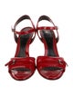 Fendi Leather Lasercut Accents Sandals