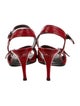 Fendi Leather Lasercut Accents Sandals