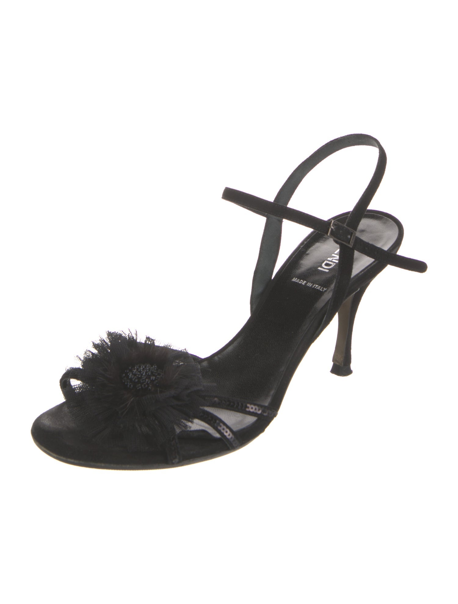 Fendi Suede Slingback Sandals