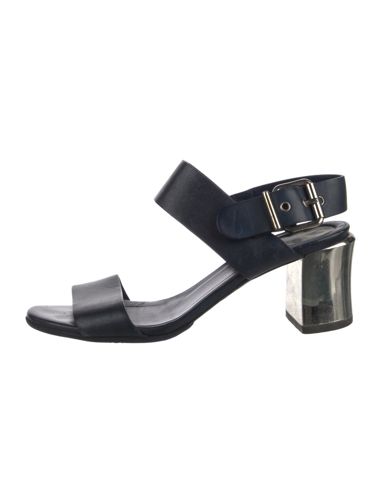 Fendi Zucca FF Logo Leather Sandals