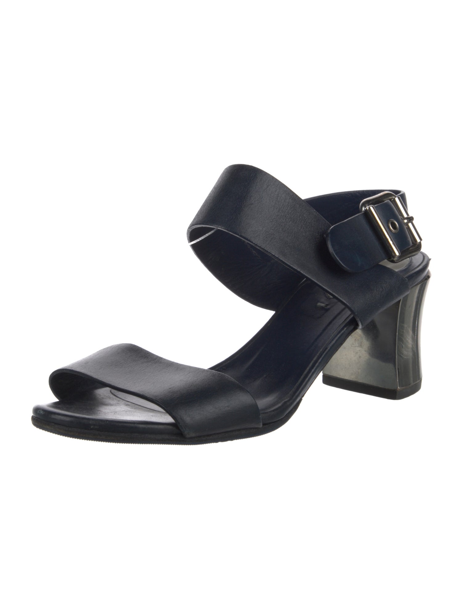 Fendi Zucca FF Logo Leather Sandals