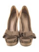 Fendi Straw Bow Accents Pumps
