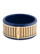 Fendi Plexiglass & Wood Wide Bangle Bracelet