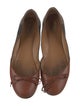 Fendi Pequin Pattern Leather D'Orsay Flats