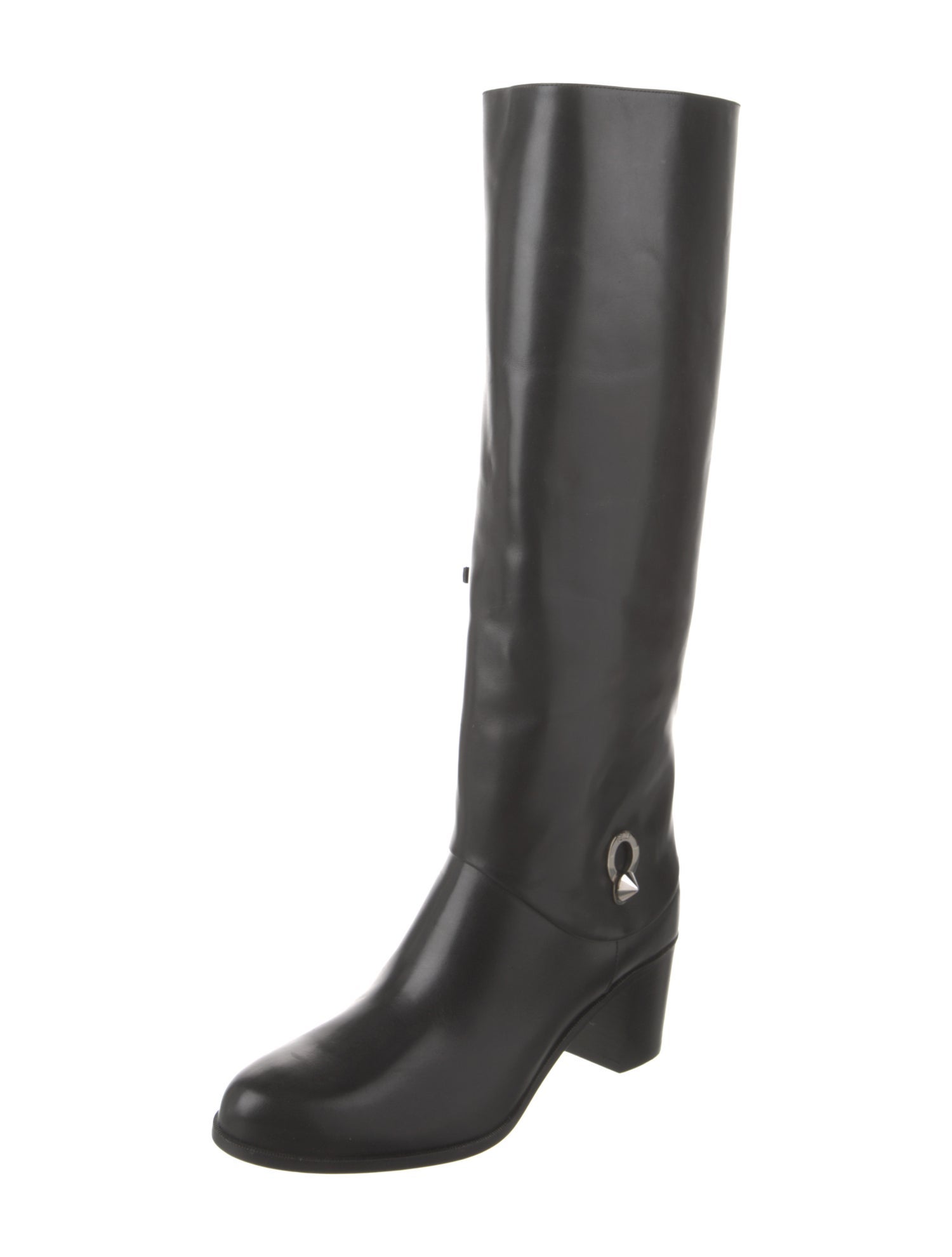 Fendi Leather Riding Boots