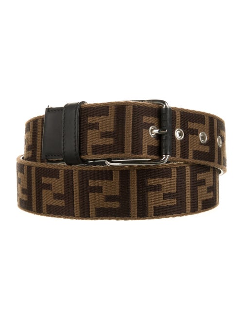 Fendi Zucca FF Logo Leather Waist Belt