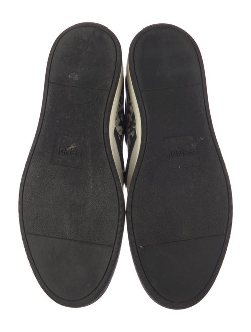 Fendi Monsters Motif Leather Sneakers