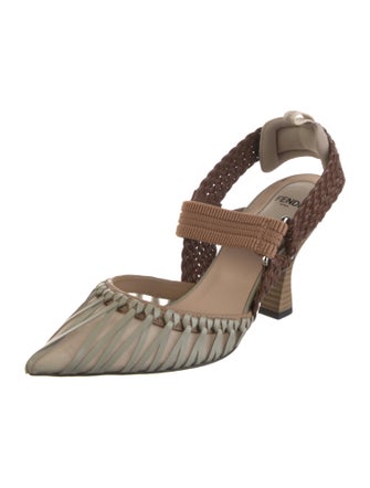 Fendi Leather Slingback Pumps