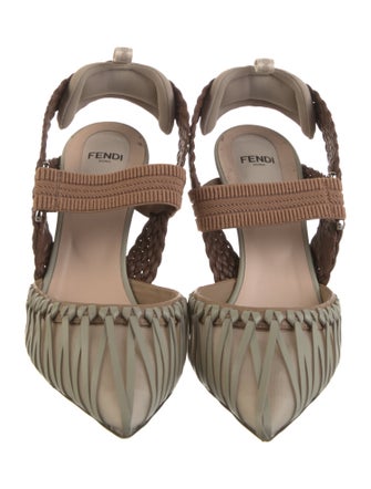 Fendi Leather Slingback Pumps