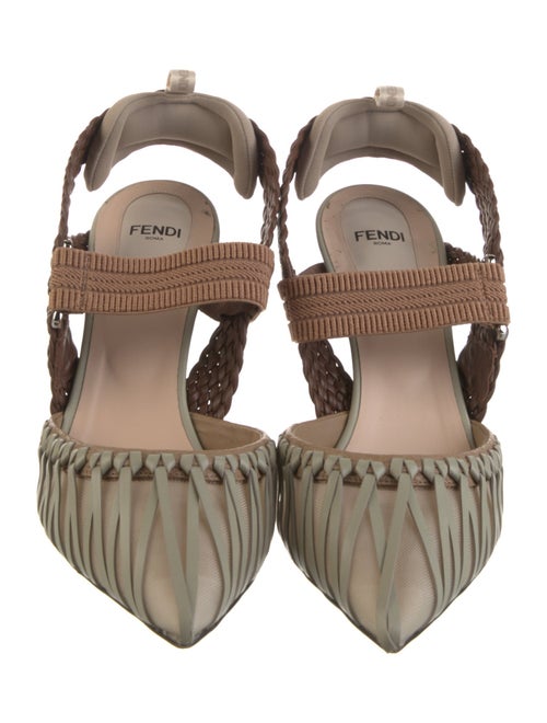 Fendi Leather Slingback Pumps