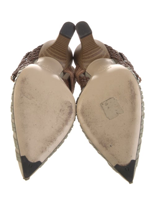 Fendi Leather Slingback Pumps