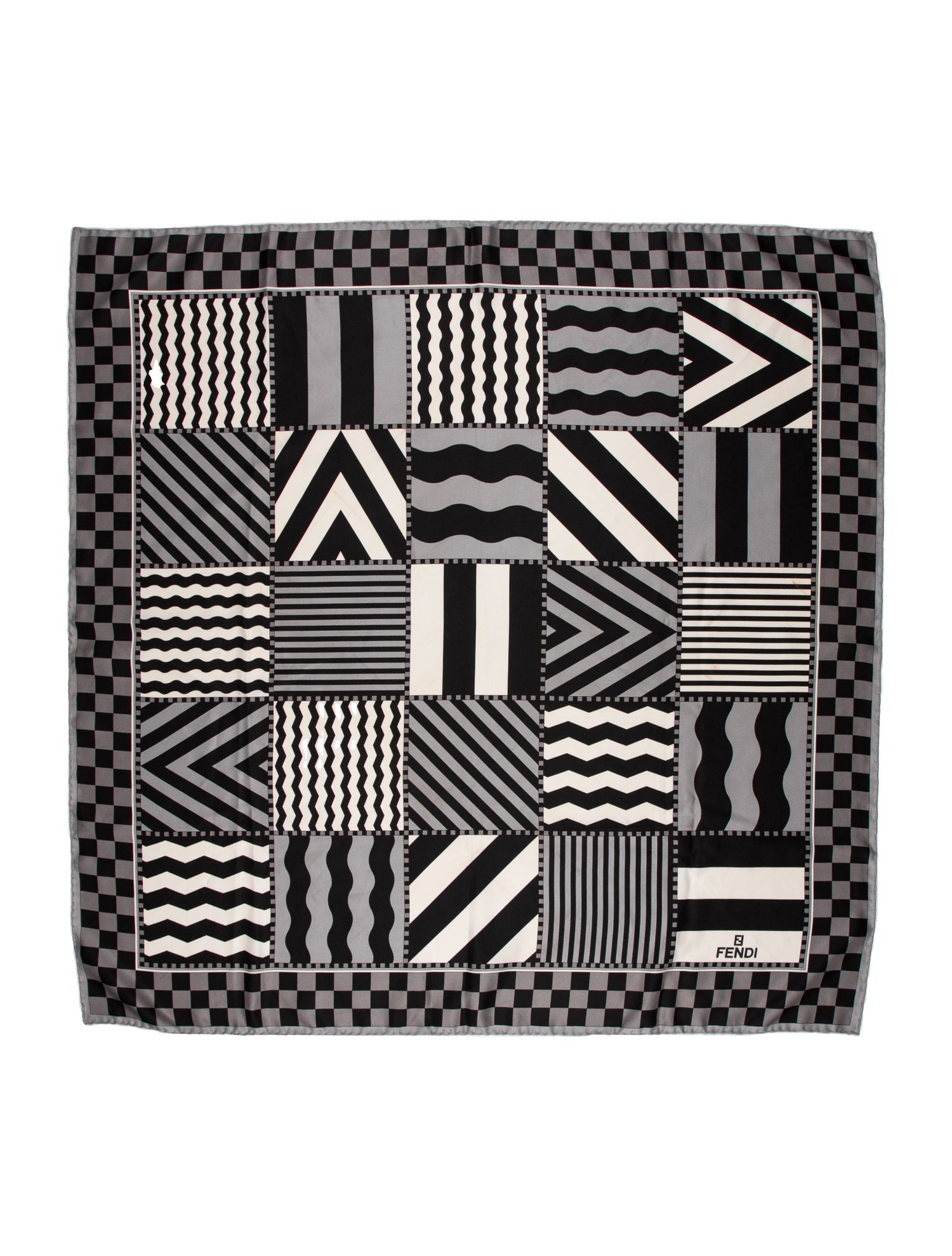 Fendi Wool Zucca FF Logo Scarf