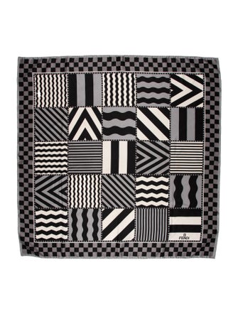 Fendi Wool Zucca FF Logo Scarf