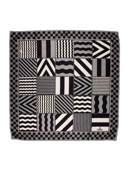 Fendi Wool Zucca FF Logo Scarf