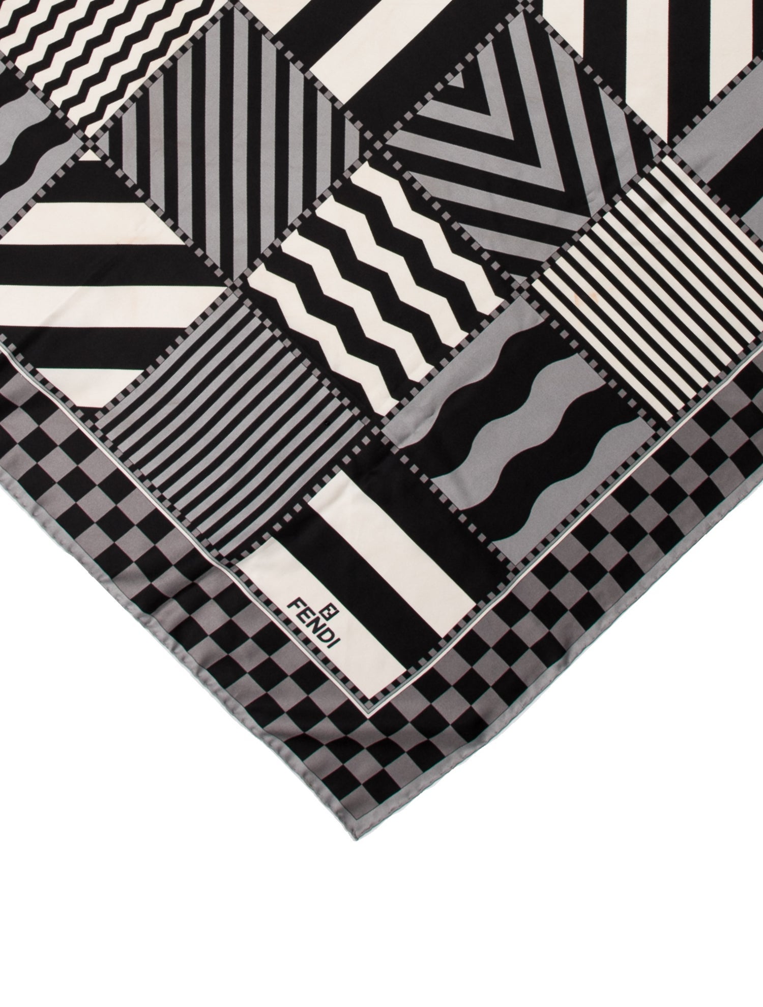 Fendi Wool Zucca FF Logo Scarf