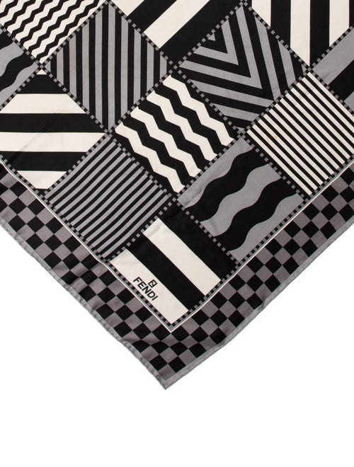 Fendi Wool Zucca FF Logo Scarf