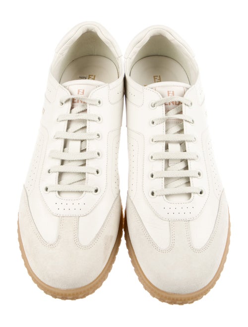 Fendi Zucca FF Logo Leather Sneakers