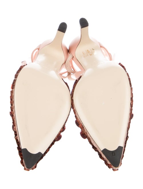 Fendi Sequins Sequin Embellishments Slingback Pumps