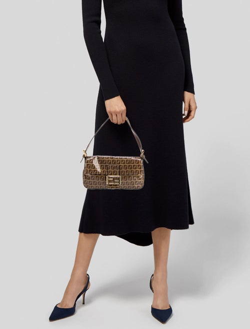 Fendi Zucchino FF Shoulder Bag