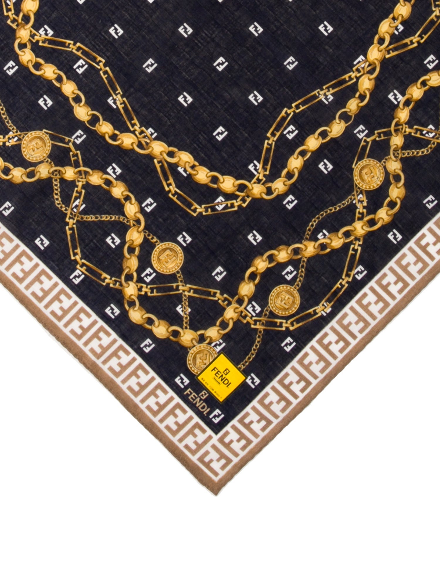 Fendi Zucca FF Logo Printed Scarf