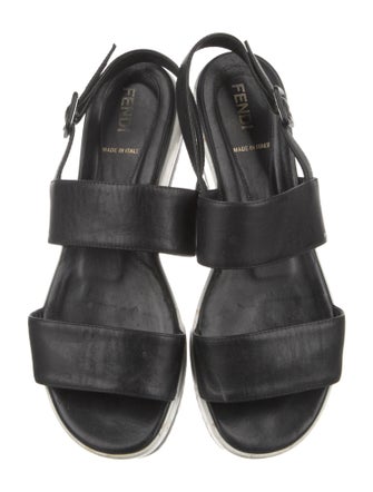 Fendi Leather Slingback Sandals