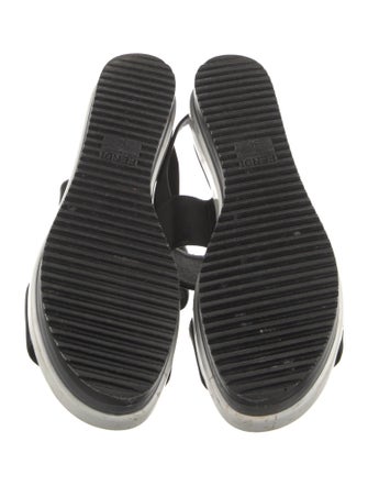 Fendi Leather Slingback Sandals