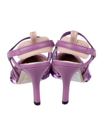 Fendi Sequins Sequin Embellishments Slingback Pumps