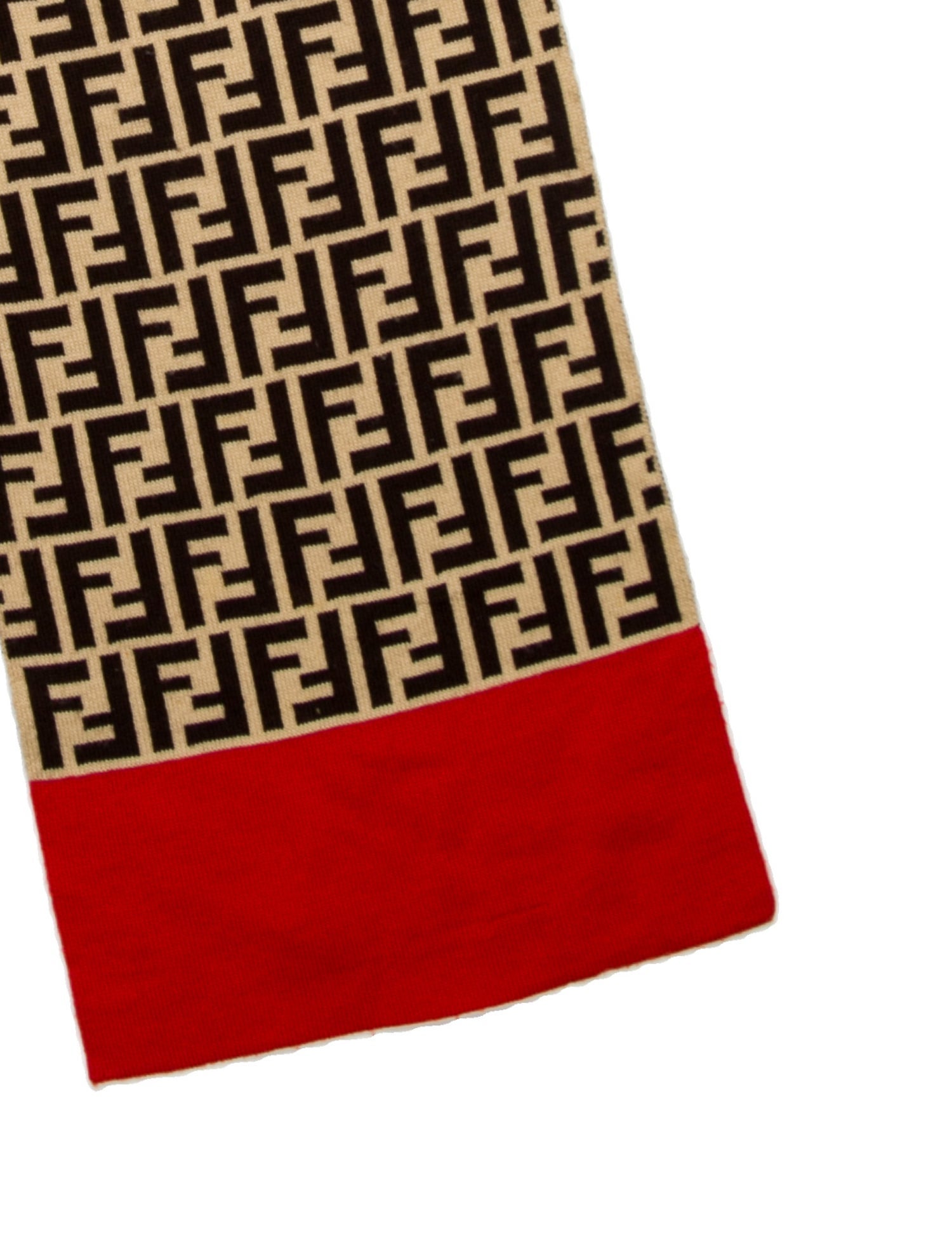 Fendi Wool Zucca FF Logo Scarf