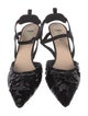 Fendi Leather Sequin Embellishments Slingback Pumps