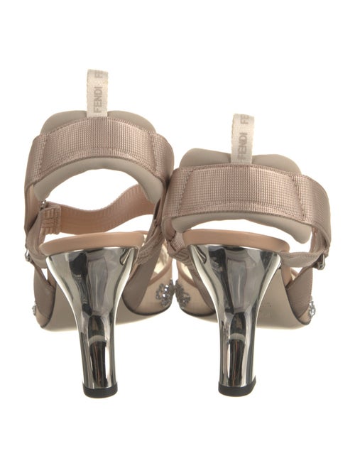 Fendi Zucca FF Logo Mesh Slingback Pumps