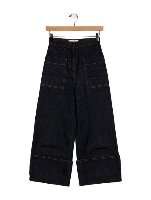 Fendi High-Rise Wide Leg Jeans