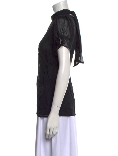 Fendi Mock Neck Short Sleeve Top