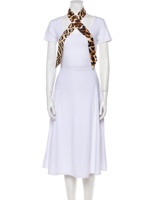 Fendi Silk Zucca FF Logo Stole