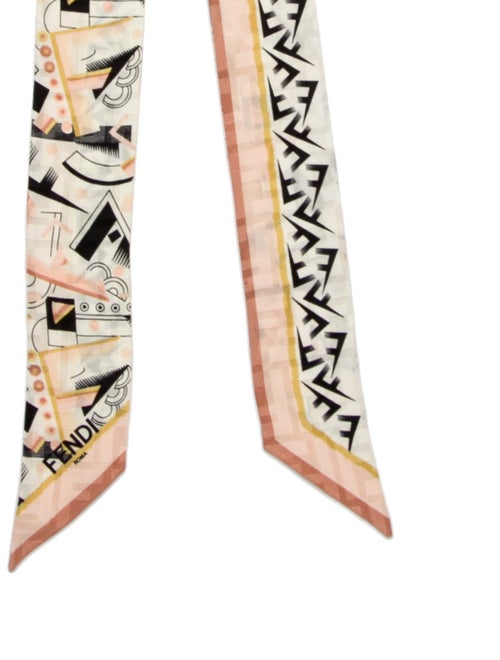 Fendi Silk Zucca FF Logo Stole