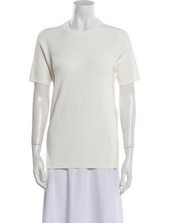 Fendi Mock Neck Short Sleeve T-Shirt