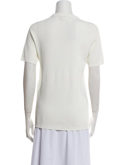 Fendi Mock Neck Short Sleeve T-Shirt