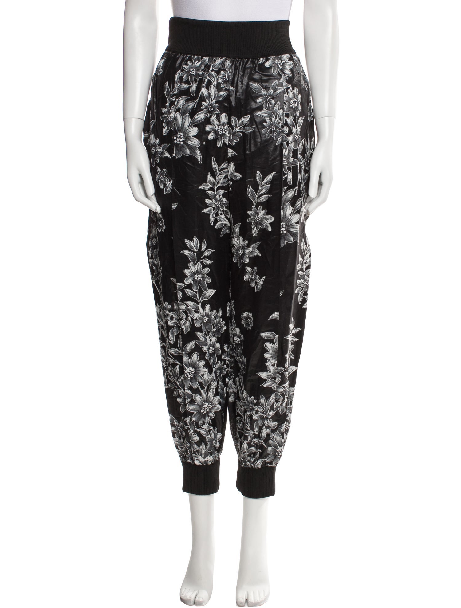 Fendi Floral Print Skinny Leg Pants