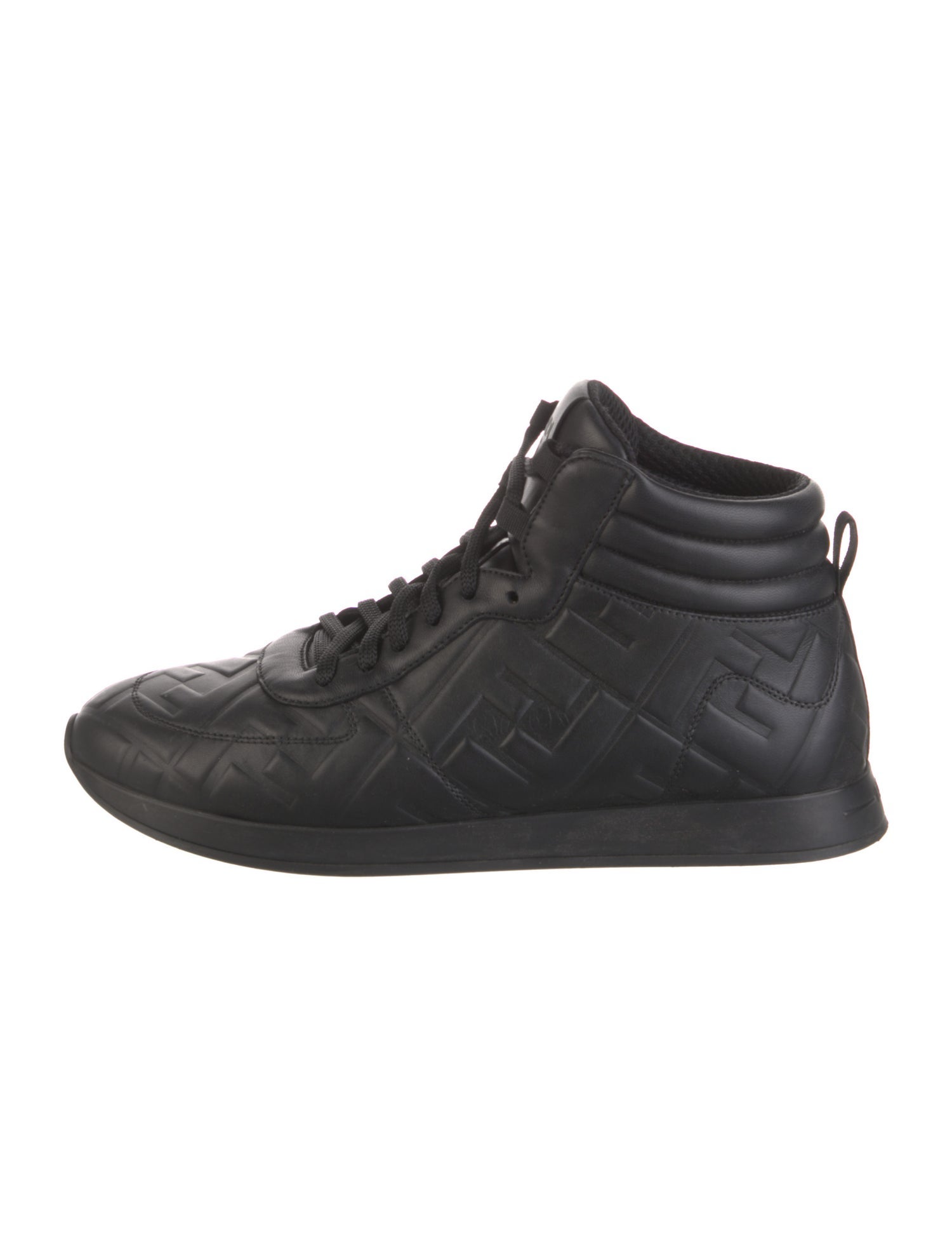 Fendi Zucca FF Logo Leather Sneakers