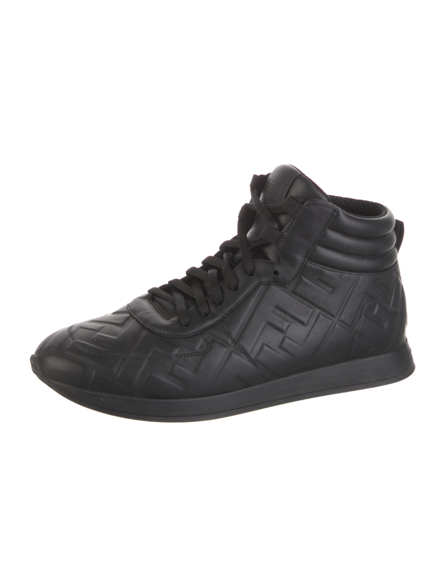 Fendi Zucca FF Logo Leather Sneakers